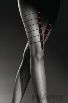 Колготки с узором Knittex CRIME STORY 20 4 Nero