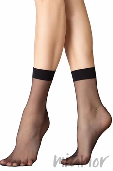 Носочки тонкие прозрачные Gabriella Super bezuciskowe 15 den (2 пары) One Size Nero