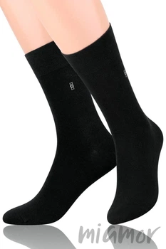 Носки мужские классические Steven 056 Suitline 42-44 Черные с принтом