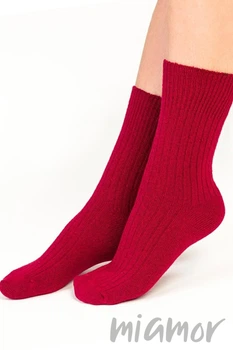 Носки зимние теплые из шерсти STEVEN 093 Wool 35-37 Бордовые