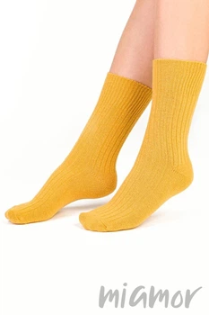 Шкарпетки жіночі теплі з вовни STEVEN 093 Wool 35-37 Жовті