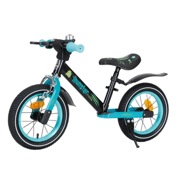 Беговел TILLY BALANCE Monster 12" двухколесный с механическими тормозами, с надувными колесами голубой (T-212529Azure)