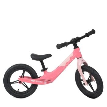 Беговел CROSSER Magnesium Balance 12" с надувными колесами розовый (BMB12PN)