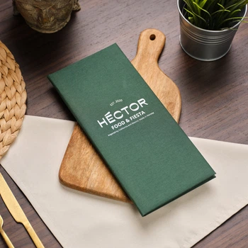 Текстильная папка для меню А6 Inko Horeca с креплением на планку и винты TM02A6 Зеленый