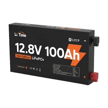 Аккумуляторная батарея литий-железо-фосфатная 12.8В 100А*ч LiFePO4 LiTime Slim 12V100-100-SLIM-LTCP-4-SE100 ультратонкая (44-00531)