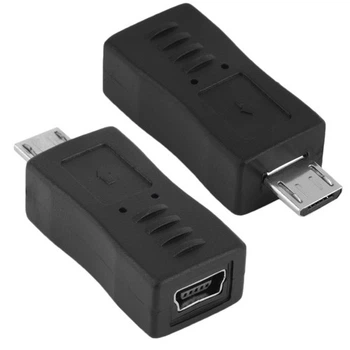 Перехідник адаптер miniUSB мама microUSB тато Чорний 286134 03 AT3