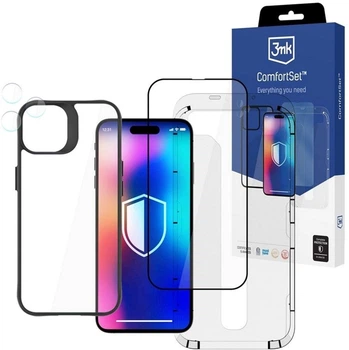 Комплект панель + скло 3MK Comfort Set для Apple iPhone 14 Pro Прозорий (5903108523318)