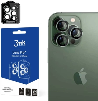 Захисне скло 3MK Lens Protection Pro для камери iPhone 13 Pro/13 Pro Max з монтажною рамкою (5903108484046)
