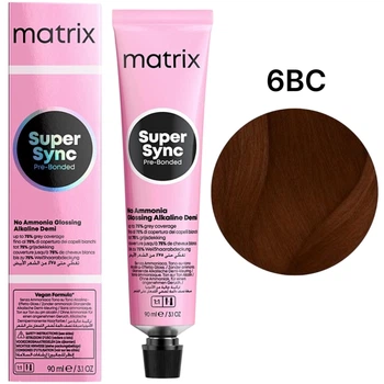 Безаммиачный тонер на щелочной основе Matrix Super Sync Pre-Bonded 6BC 90 мл