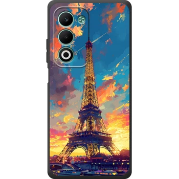 Силиконовый Чехол с Картинкой для OPPO A5 Принт (Париж, Эйфелева Башня) (70682-ysm038)