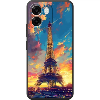 Силиконовый Чехол с Картинкой для OPPO A6 Принт (Париж, Эйфелева Башня) (70683-ysm038)