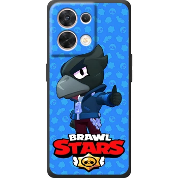 Силиконовый Чехол с Картинкой для OPPO Reno 8 5G Принт (Бравл Старс Ворон, Brawl Stars Crow) (70719-ysm016)