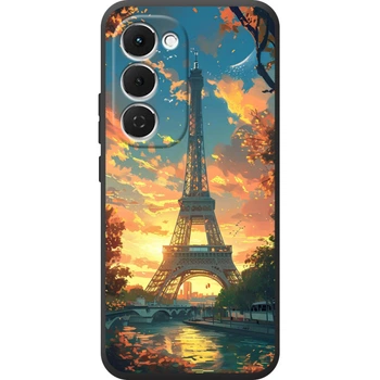 Силиконовый Чехол с Картинкой для Tecno Spark 40 Pro Plus Принт (Париж, Эйфелева Башня) (70721-ysm037)