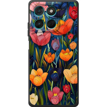 Силиконовый Чехол с Картинкой для Motorola G86 Power Принт (Цветы) (70371-ysm010)