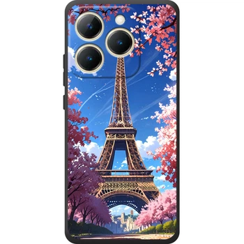 Силиконовый Чехол с Картинкой для Realme 15T Принт (Париж, Эйфелева Башня) (70720-ysm036)