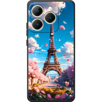 Силиконовый Чехол с Картинкой для Realme 15T Принт (Париж, Эйфелева Башня) (70720-ysm035)