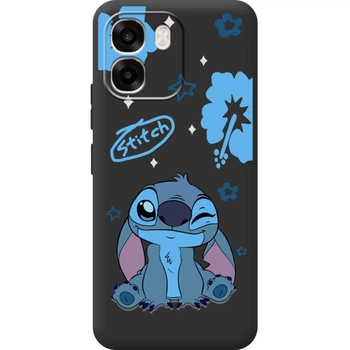 Силиконовый Черный Чехол с Картинкой для OPPO A6 Принт (Стич, Stitch) (70683-ysb012)