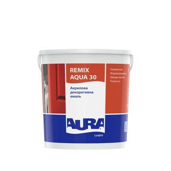 Эмаль акриловая Aura Lux Pro Remix Aqua 30 TR универсальная 0.7л