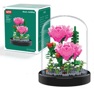 Дитячий Конструктор Pink Roses Серія Flower Flask Квітка в колбі Рожеві троянди 397 деталей