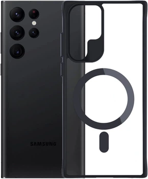 Панель 3MK Satin Armor MagCase для Samsung Galaxy S22 Ultra Black + Transparent (5903108563857)