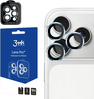 Szkło hartowane 3MK Lens Protection Pro do Apple iPhone 17 Pro/17 Pro Max Blue (5903108670043)