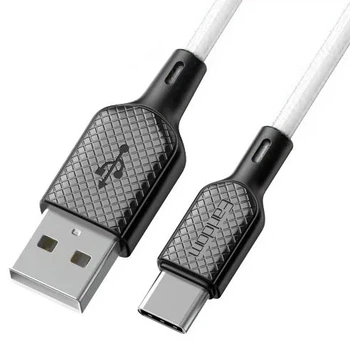 Кабель USB to Type-C 2.4A 1м Earldom EC-154C White (786264)