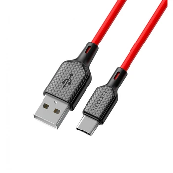 Кабель USB to Type-C 2.4A 1м Earldom EC-154C Red
