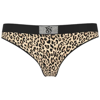 Трусики Victoria's Secret Shine Patch Thong Panty Leo XS Леопардові