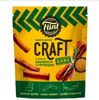 Грінки Flint Craft Кабаноси та гірчиця 90 г