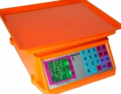 Торговые весы электронные до 50 кг с питанием от сети и аккумулятора Nokasonic NK-4017 оранжевые