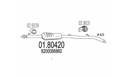 Резонатор глушника MTS (01.80420)