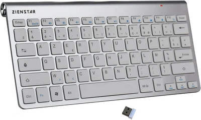 Міні-клавіатура Zienstar бездротової мережі 2,4 ГГц з USB-приймачем
