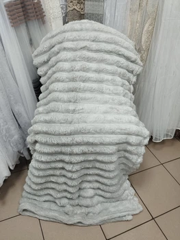 Плед-покривало 1.5 Шарпей Home Textiles широка полоска 150х220 сірий