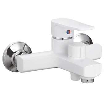 Смеситель для ванны Plamix Oscar-009 однорычажный, белый (PM0634)