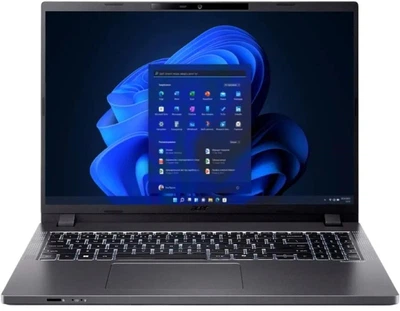 Ноутбук Acer TravelMate P2 (NX.BFQEL.003), AMD Ryzen 3 Pro 7335U / 16″ / RAM 16 ГБ / SSD 512 ГБ / Windows 11 Pro Edu / Steel Gray