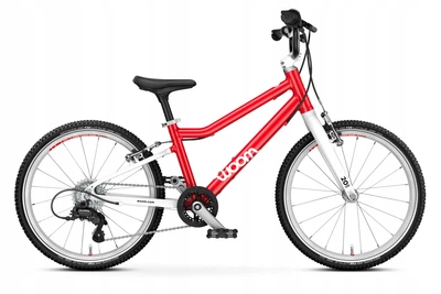 Велосипед дитячий WOOM 4 GO 20", червоний, 7 швидкостей, легкий, 6-8 років, 115-130 см.