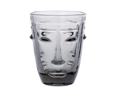 Склянка скляна Face 250мл, колір - сірий