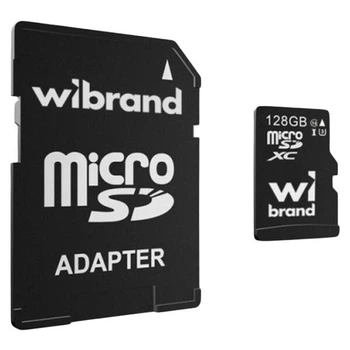 Карта пам'яті Wibrand MicroSDHC UHS-1, 128 Гб. - 533346
