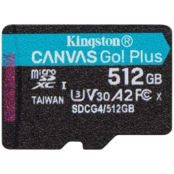 Карта пам'яті Kingston Canvas Go! Plus MicroSDXC UHS-I/U3, 512 Гб. - 599628