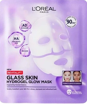 Гидрогелевая маска L'Oreal Paris Revitalift Filler Glass Skin для придания сияния 25 г (3600524259686)