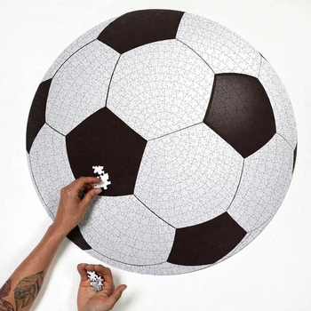 Круглые пазлы 1000 элементов Футбольный мяч 65 см пазл футбро puzzle football для взрослых