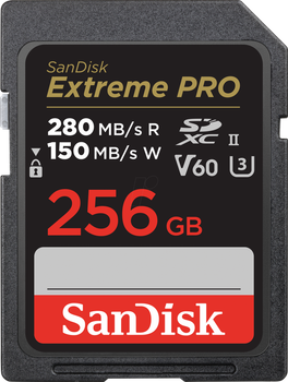 Карта памяти SANDISK Extreme PRO SDXC 256GB UHS-II U3 V30 (SDSDXEP-256G-GN4IN)