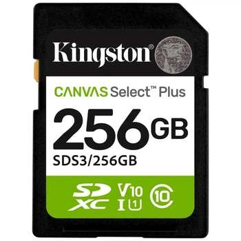 Карта пам'яті Kingston Canvas Select Plus, 256 Гб. - 638000