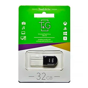 USB Flash T&G Shorty 010, 32 Гб., Чорний - 214132