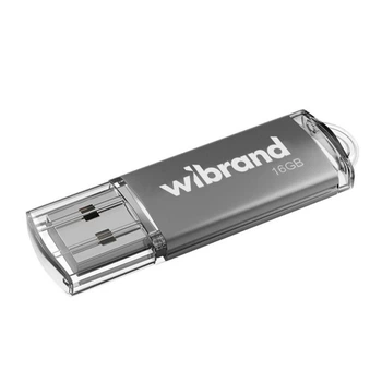 USB Flash Wibrand Cougar, 16 Гб., Срібний - 543115