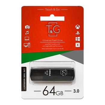 USB Flash T&G Vega 121, 64 Гб., Чорний - 335746