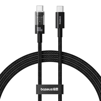 Кабель Baseus Gem Series Fast Charging Data Cable Type-C to Type-C 100W 20V 5A 1м (P10373000111-00) Black