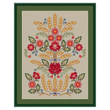 Набор для вышивки крестиком "Дидух", 240061, 25*35см, Little Stitch - готовый комплект для вышивания с канвой, схемой и мулине