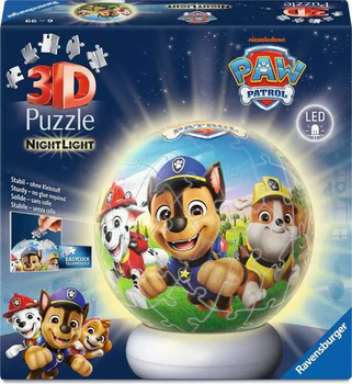 Пазл 3D Ravensburger Світна куля Paw Patrol 72 елементи 12008057 (4005555080572)
