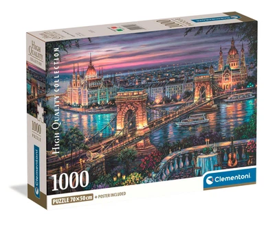 Пазл Clementoni: High Quality Collection — Lights of the Danube / Вогні Дунаю (1000 елементів) — 37113
